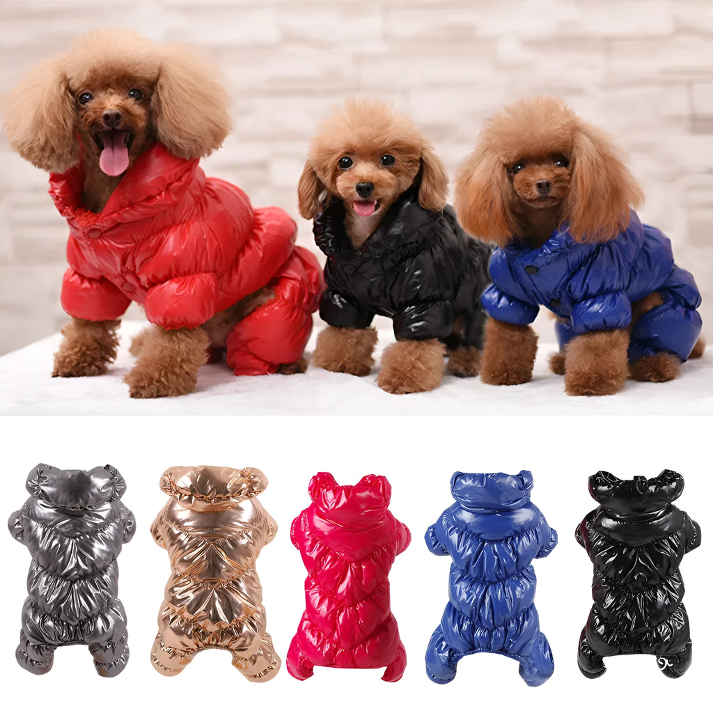 Cotton pet down jacket in assorted colours, antibacterial and anti-mite, sizes XS to XXL for dogs