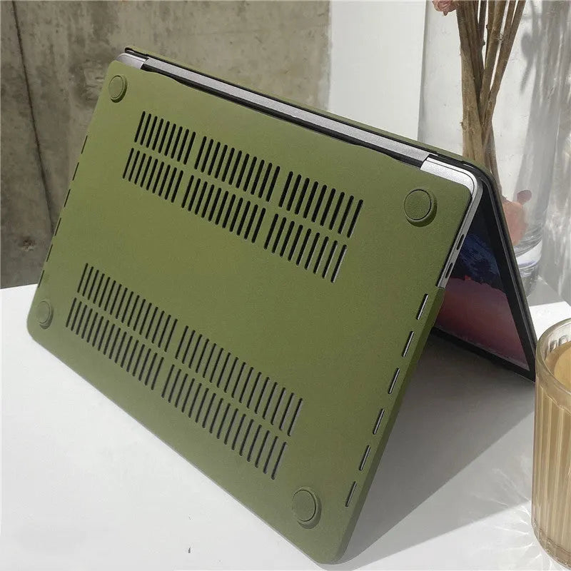 Quicksand army green MacBook protective shell for MacBook Pro and Air model numbers