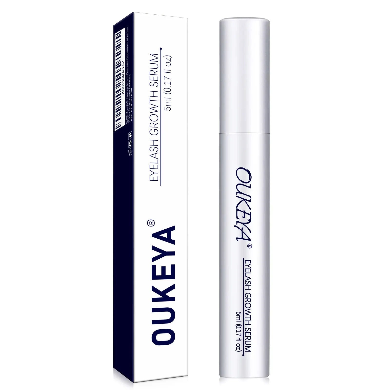 Silver eyelash growth essence bottle with 5ml eyelash nutrient solution for gentle repair