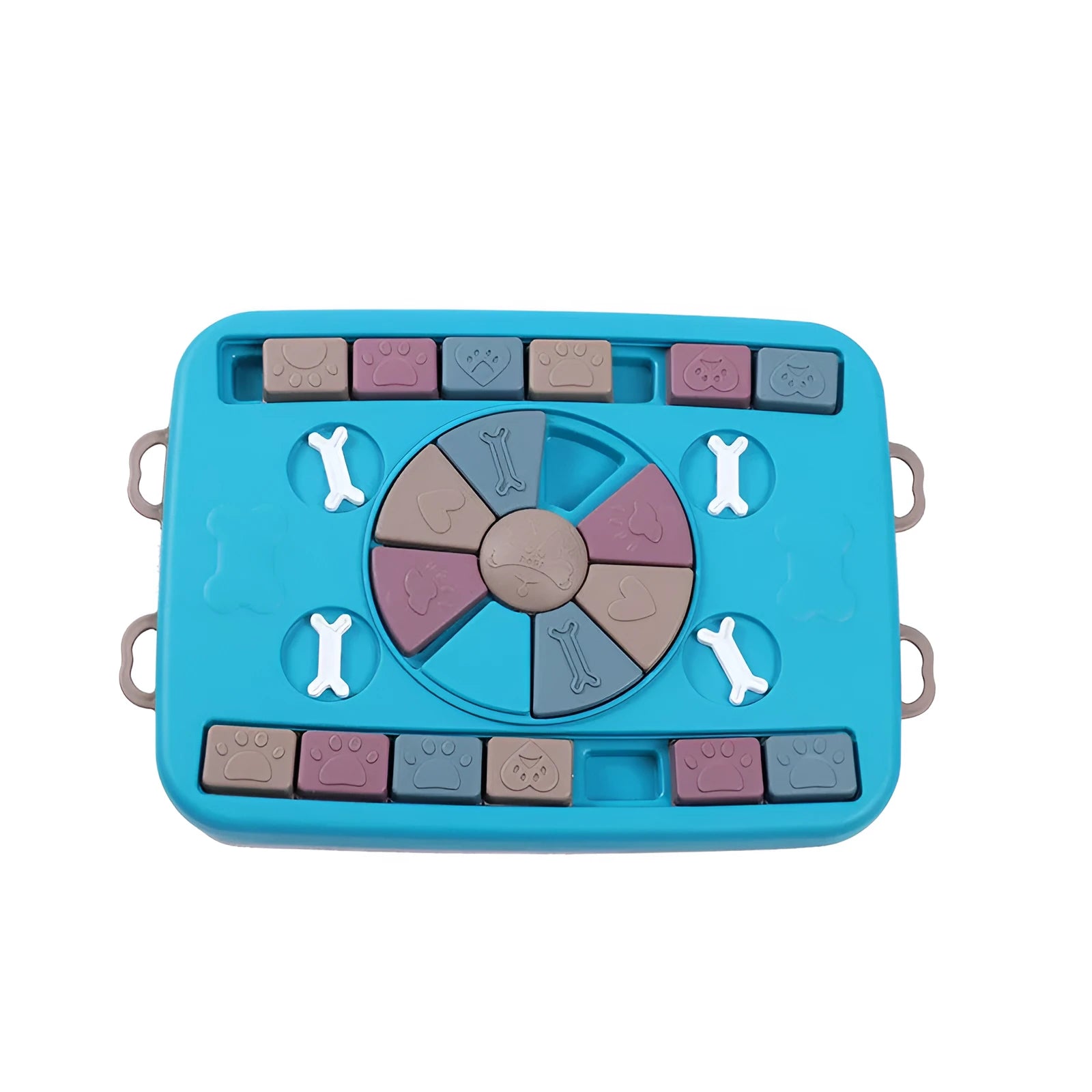 Blue educational foraging toy for dogs made from PP material to relieve boredom