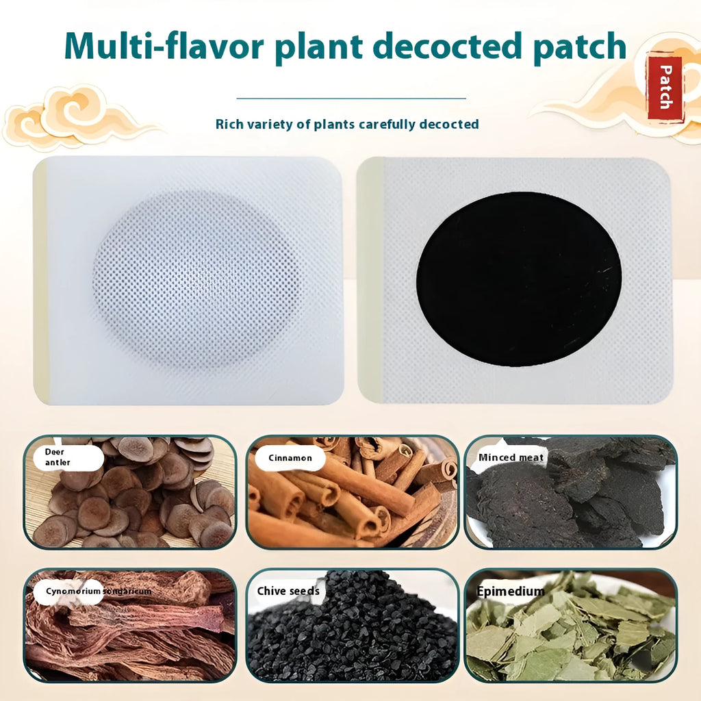 Wanxing Suoyang kidney-tonifying plaster in black with argy wormwood for male prostate health