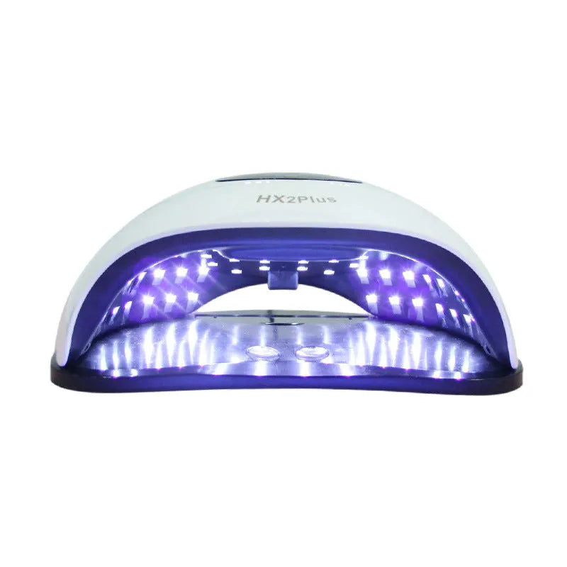 White cold and warm nail phototherapy machine with touch screen, 60 lamp beads, and detachable bottom plate
