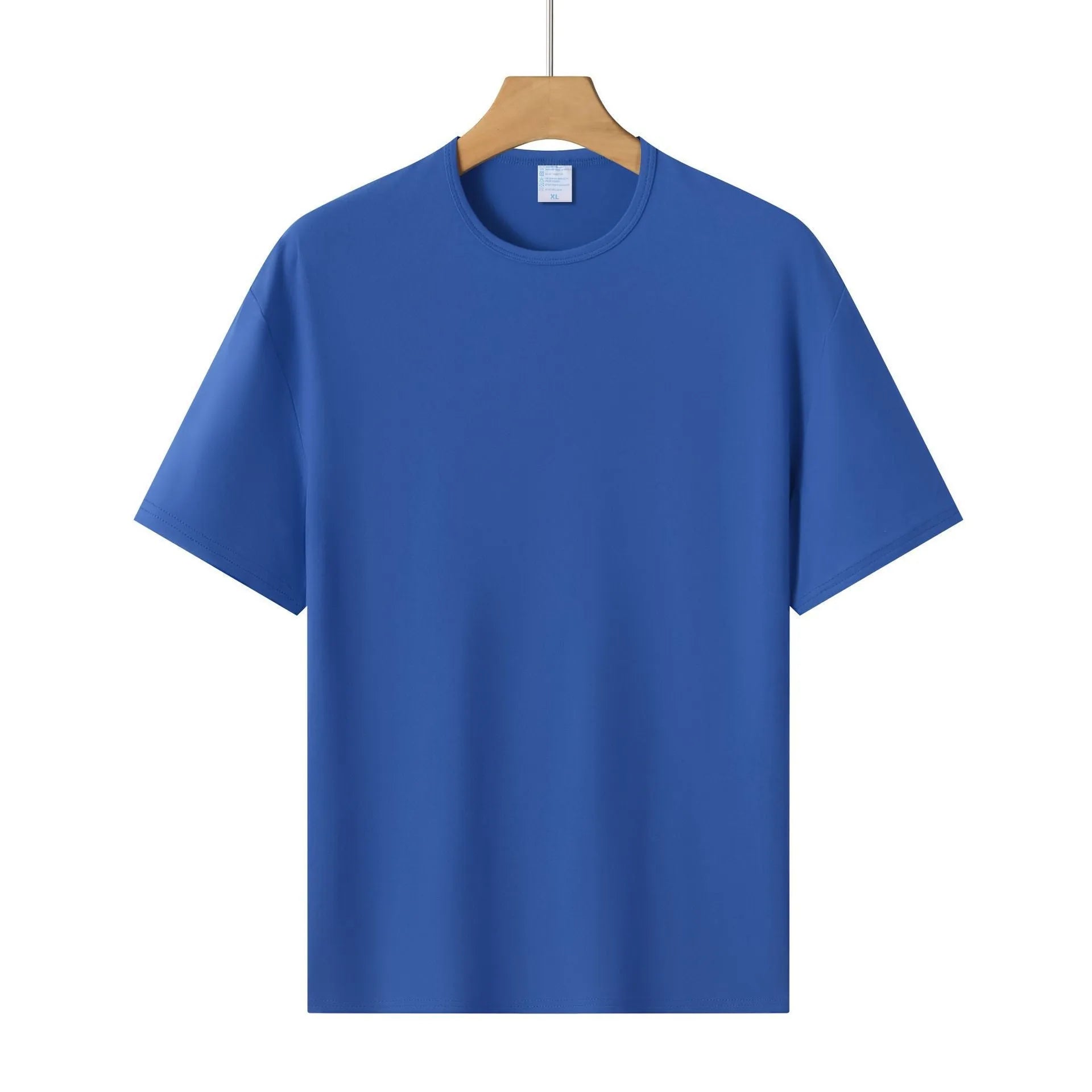 Loose fit modal colour short-sleeved T-shirt on a hanger, available in multiple solid colours.