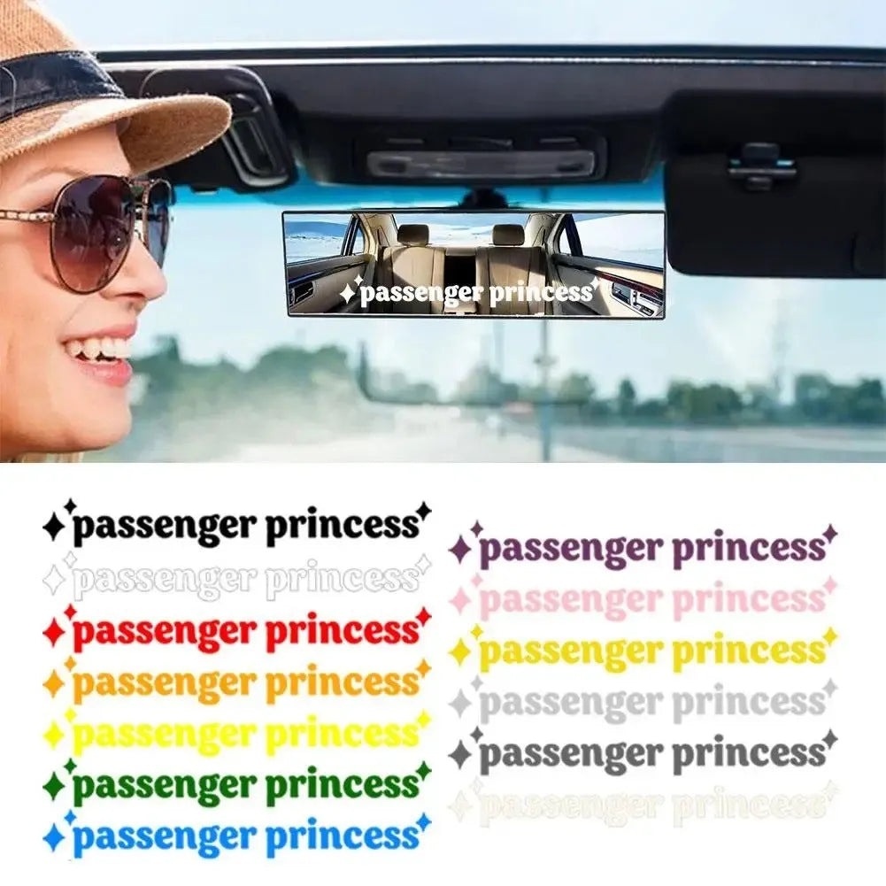 Car creative sticker with English pattern in multiple colours, 10cm by 2cm size.