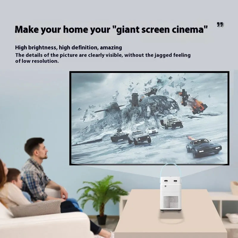 Smart HD home projector with Android voice control system and remote