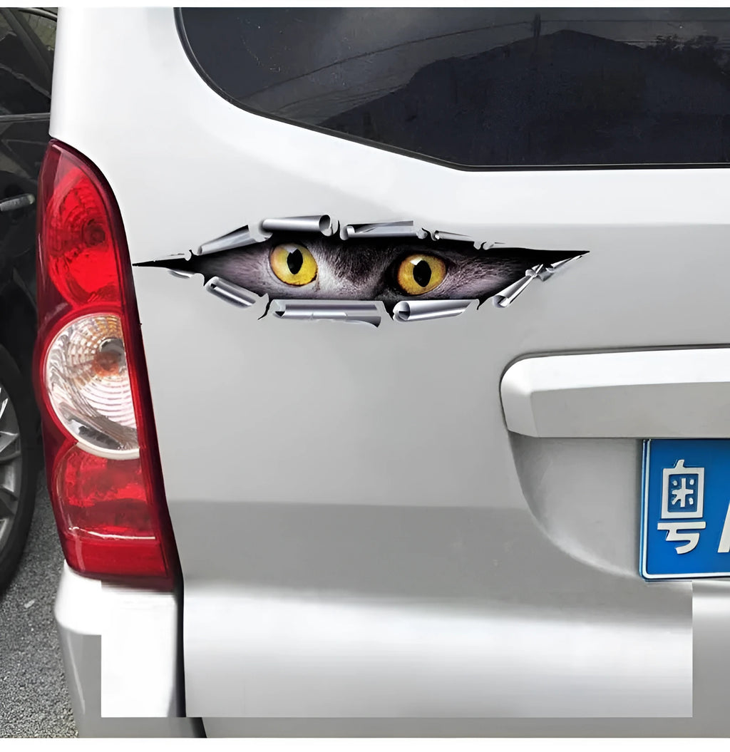 35cm transparent car sticker with Tiger Eye or Eagle Eye pattern for vehicle decoration