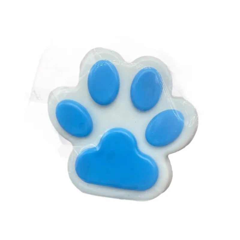 Oversized plush cat paw squeezing toy in 14CM flocking, TPR material, available in various colours for stress relief