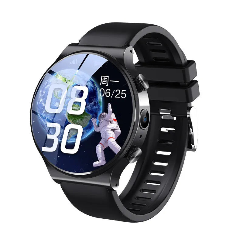 Smart watch with 1.28 inch display in black and white colour options showing side profile