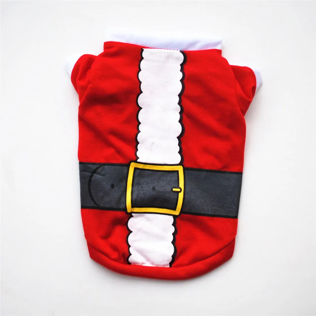Christmas dog clothing in cotton with green Santa Claus design for small to large dogs