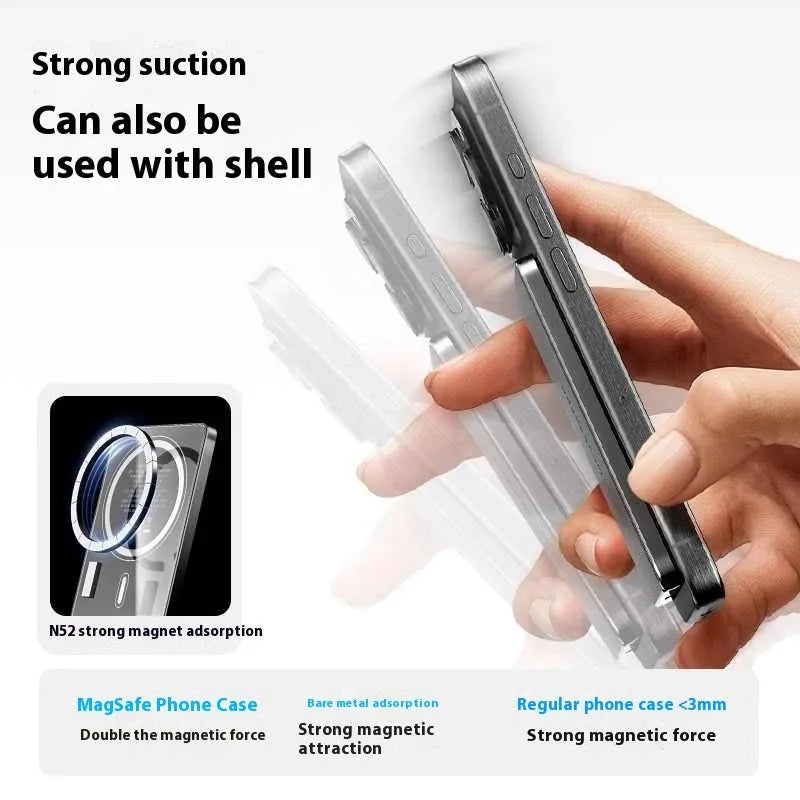 Magsafe portable compact wireless power bank 5000mAh in Space Gray with magnetic alignment