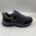 Men's hiking shoes non-slip rubber sole synthetic leather upper low top Black and Red colour autumn outdoor