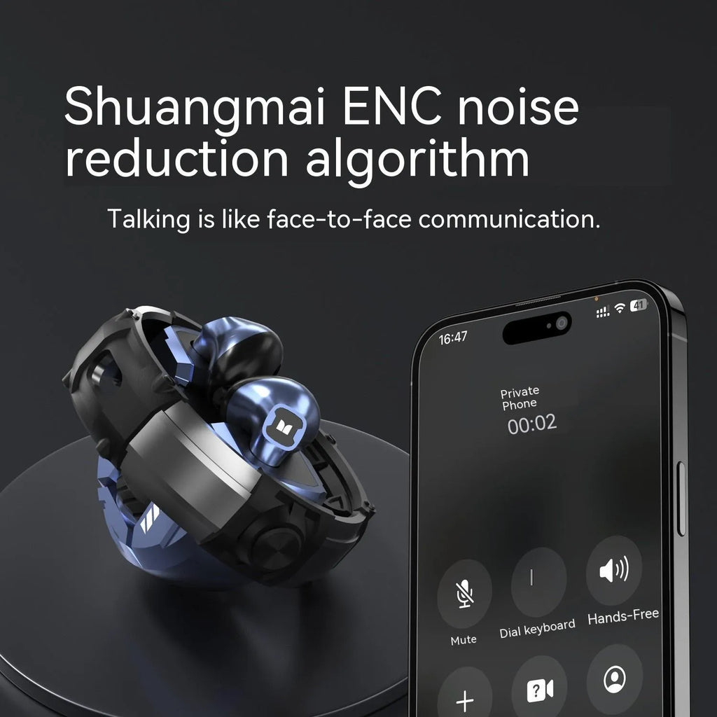 Radio Competition in-ear Bluetooth headset in sky blue and emerald for e-sports gaming