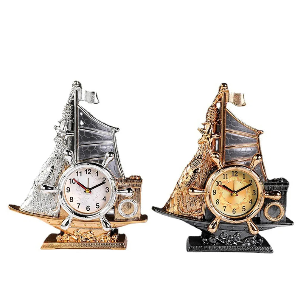 Gold or silver plastic fashion alarm clock with packaging dimensions 22.6cm × 9.6cm × 15.5cm