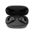 Black and white ANC Active Noise Cancelling Bluetooth headset with earplug design