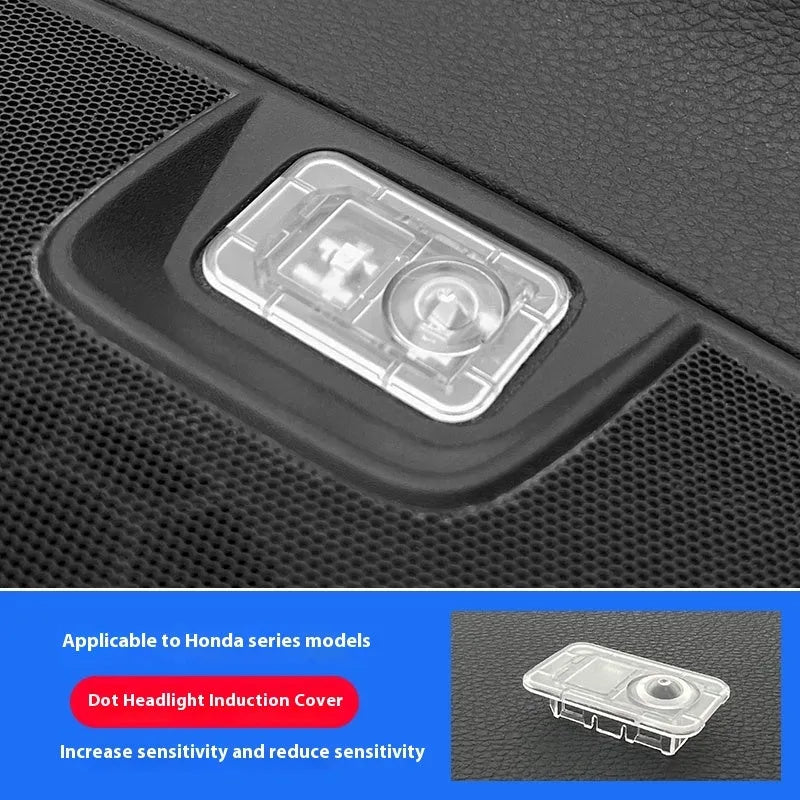 Transparent plastic polka dot Honda headlight sensor cover for automatic photosensitive hood cap replacement