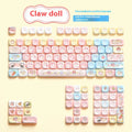 Doll design mechanical keyboard key cap set with sublimation printing in boxed packaging