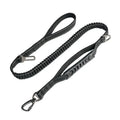 Retractable dog lead with hand-holding rope buffer and reflective traction belt in three colour options