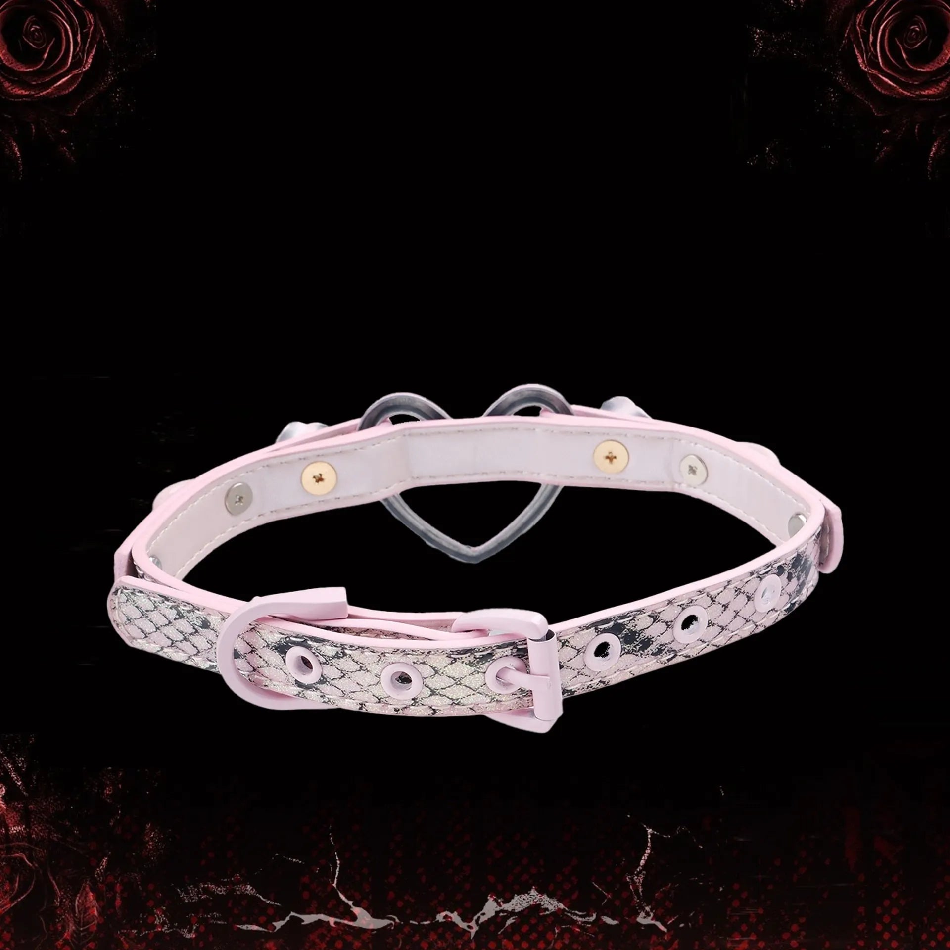 Cute PU geometric collar with alloy pendant and matching hand-holding rope