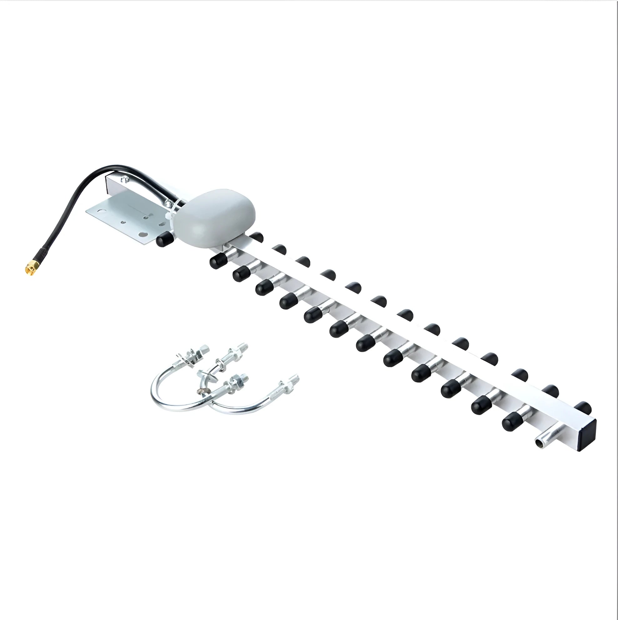20dBi WiFi antenna with magnetic base, RP-SMA connector, and 15cm cable for 2.4GHz routers