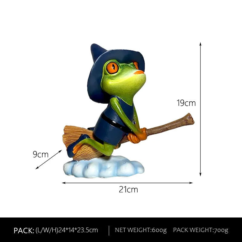 Magic Yoga Frog ornament in RDW123 colour on a desk.