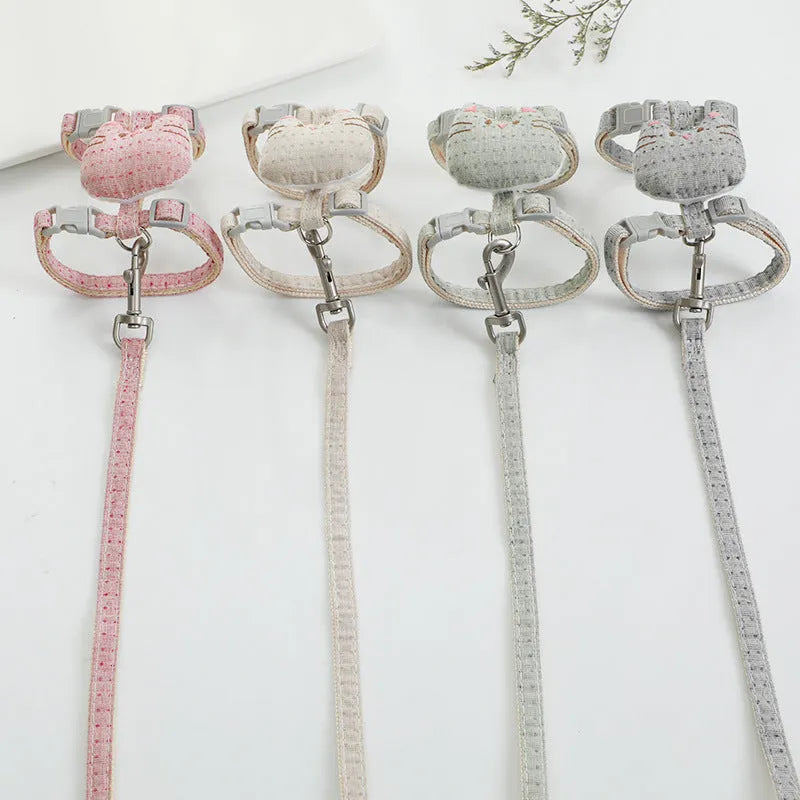 T-shaped cloth cat pulling rope toy with drawstring for interactive indoor play with cats