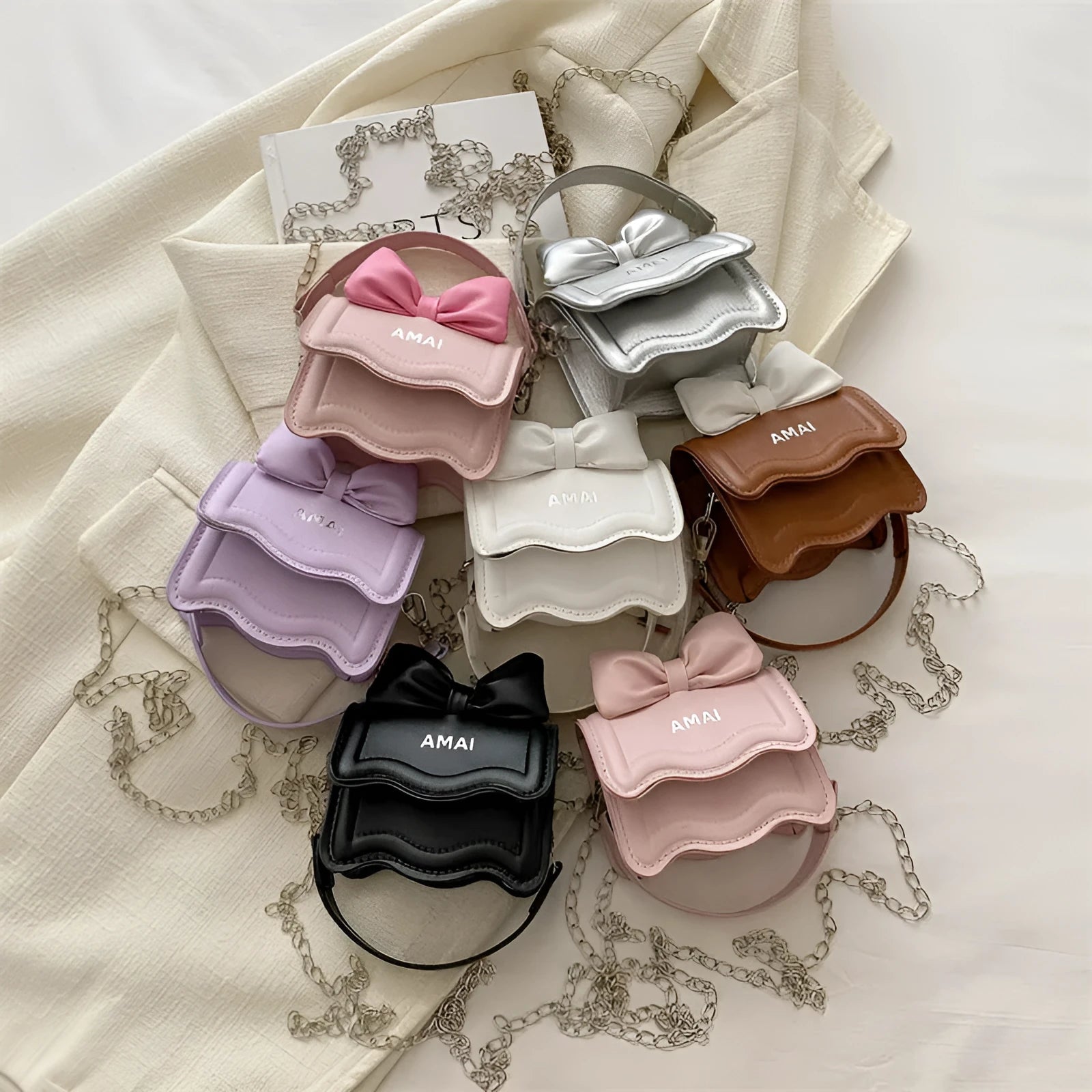 Mini crossbody bag in PU material with adjustable strap available in seven colours