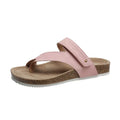 Flat thong sandals with a toe ring and thick foam sole in a solid colour.