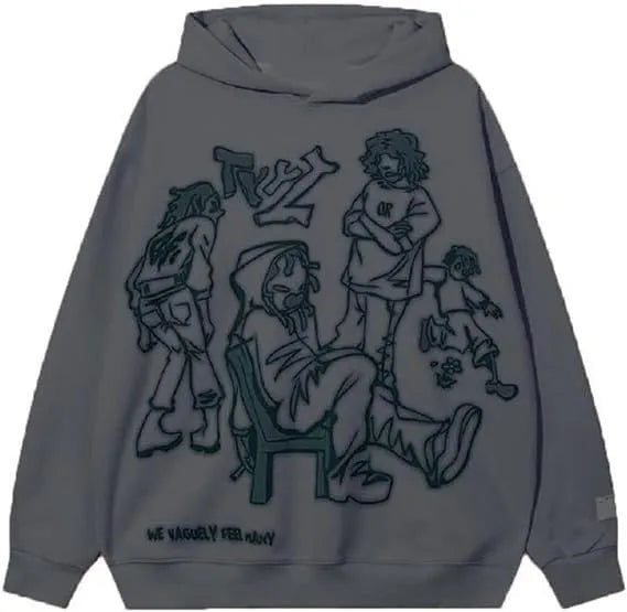 Loose-fitting couples oversize hoodie, long sleeve round neck, 90% polyester, brown and pink, sizes S-XXL