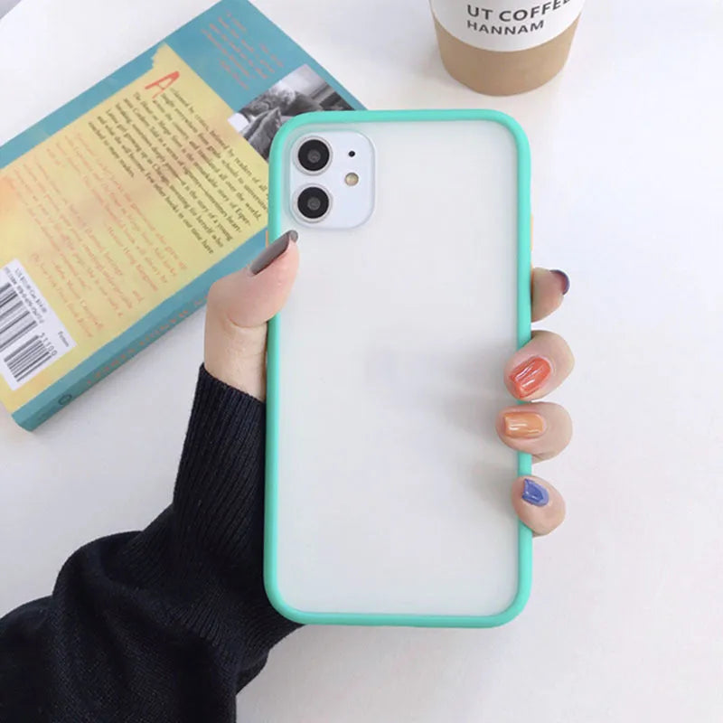 Frosted silicone phone case for iPhone in black with precise cutouts for ports and buttons