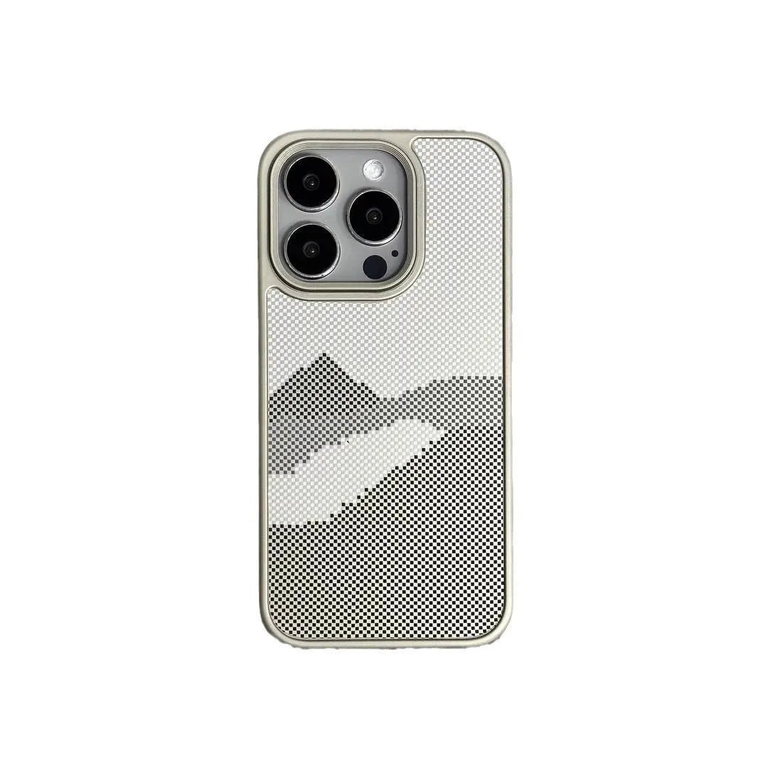 Retro style TPU phone case for Apple iPhone 13 14 15 Pro Max with Hill design in five colours