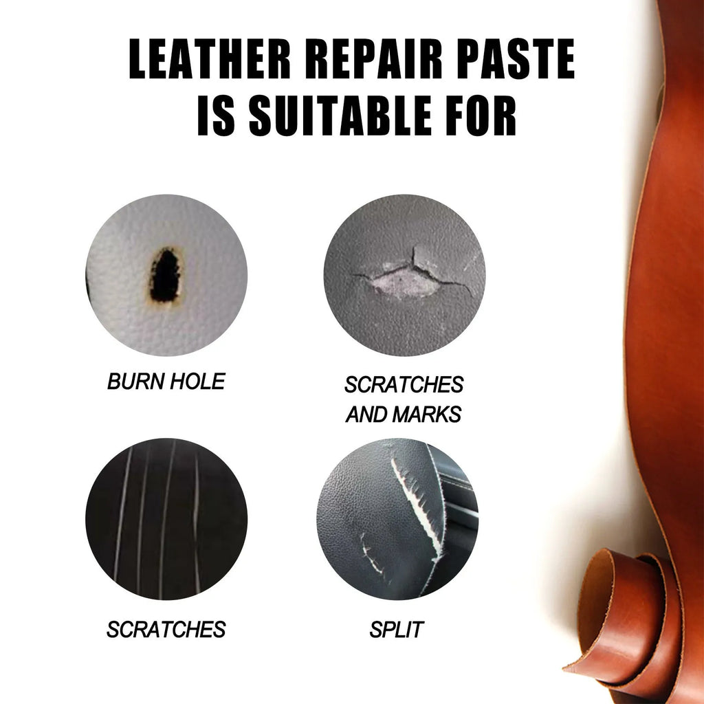 60ml leather repair paste tube for car seats and sofa surface restoration