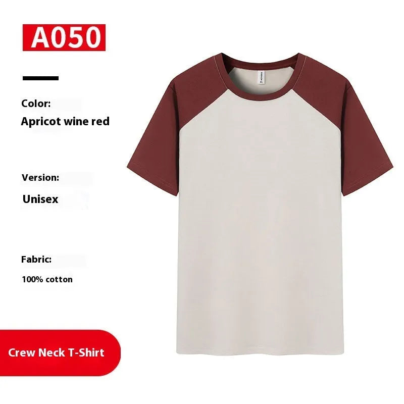Cotton blend round neck loose pullover t-shirt in multiple colour options including A050 apricot army green