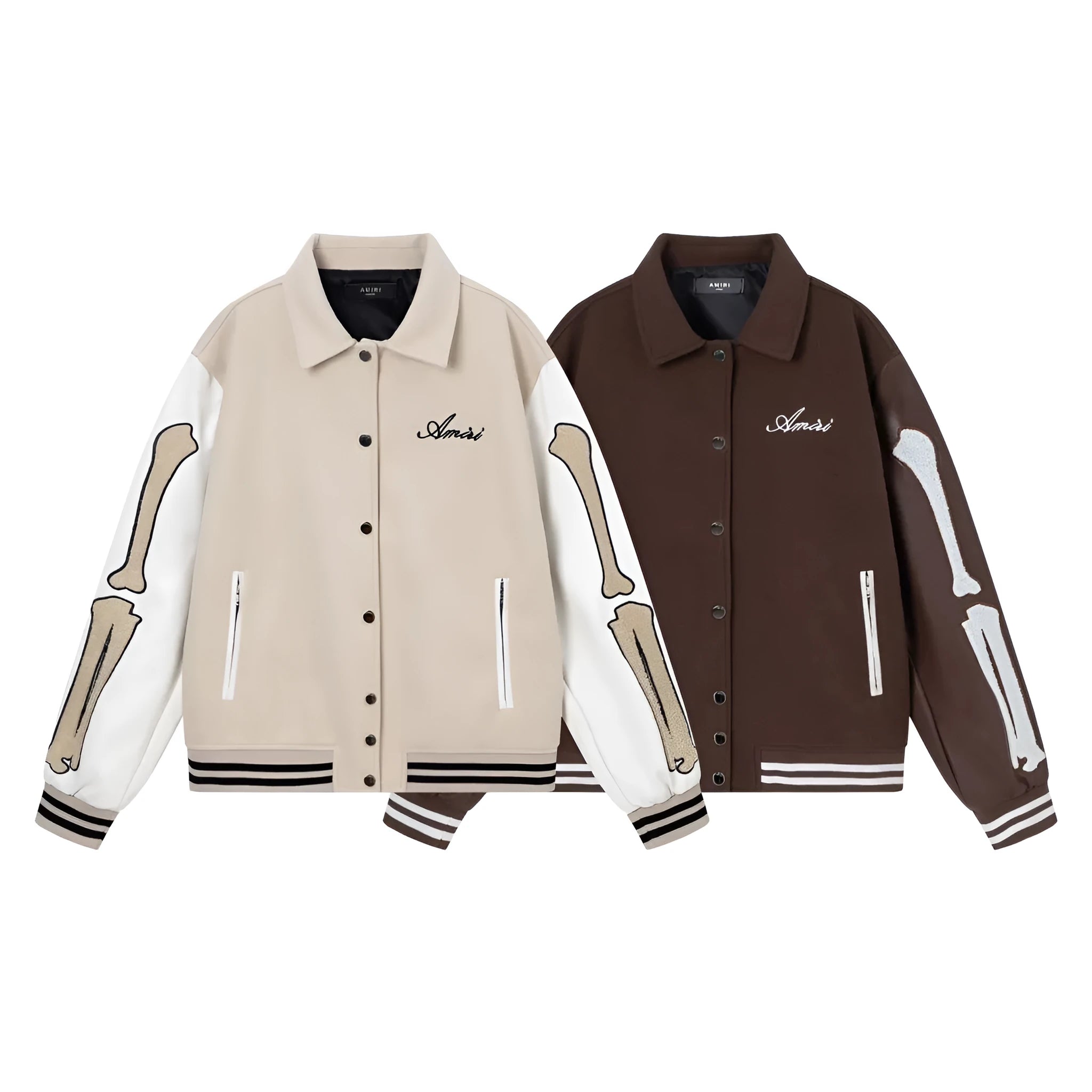 Women's cotton woolen jacket with bone embroidery in apricot colour