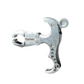 Zinc alloy archery release aid with two-axis harpoon clip mechanism