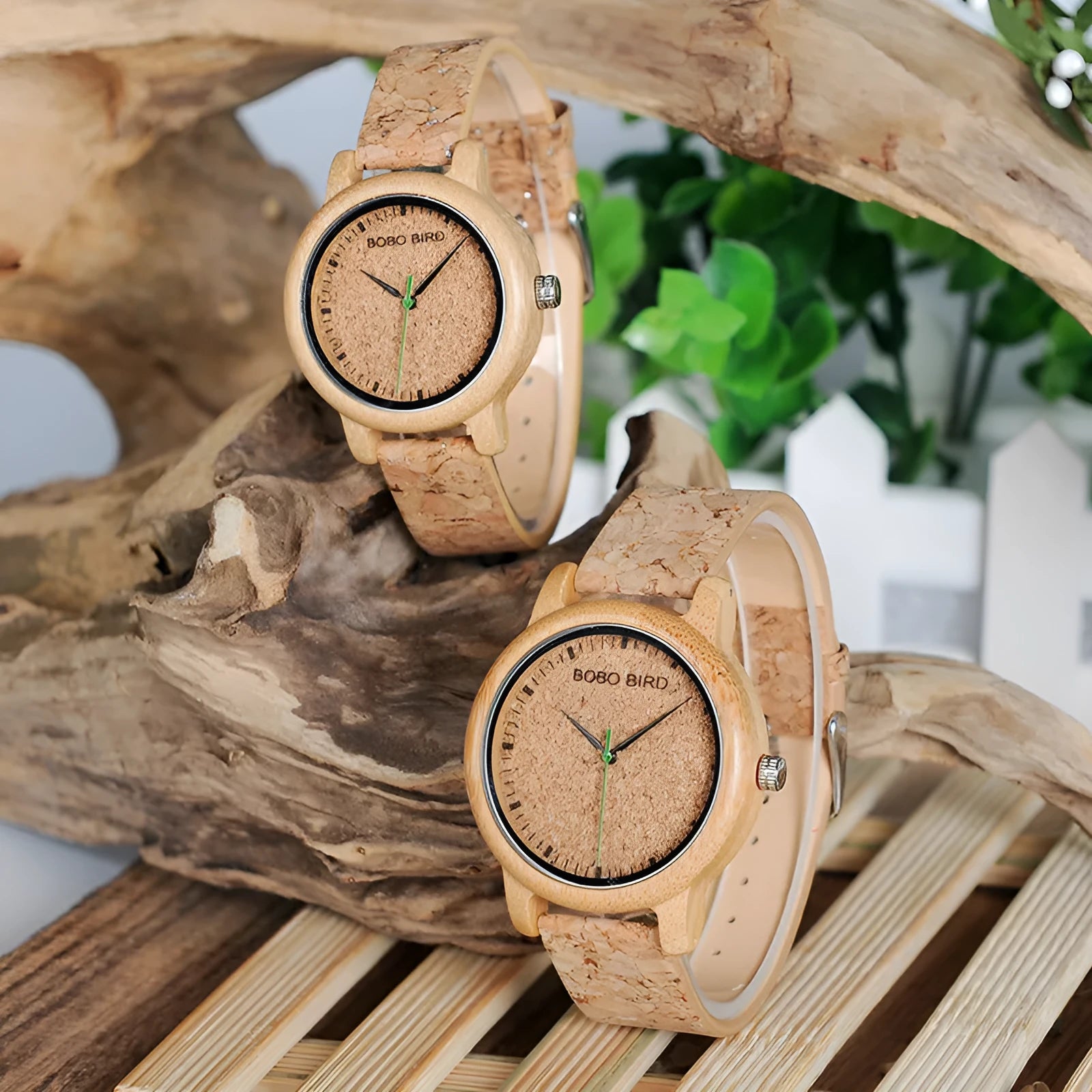 BOBO BIRD bamboo watch M11 M12 with natural wooden case and Hardlex glass face