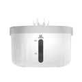 White automatic circulating water dispenser for pets with 2L capacity and removable filter