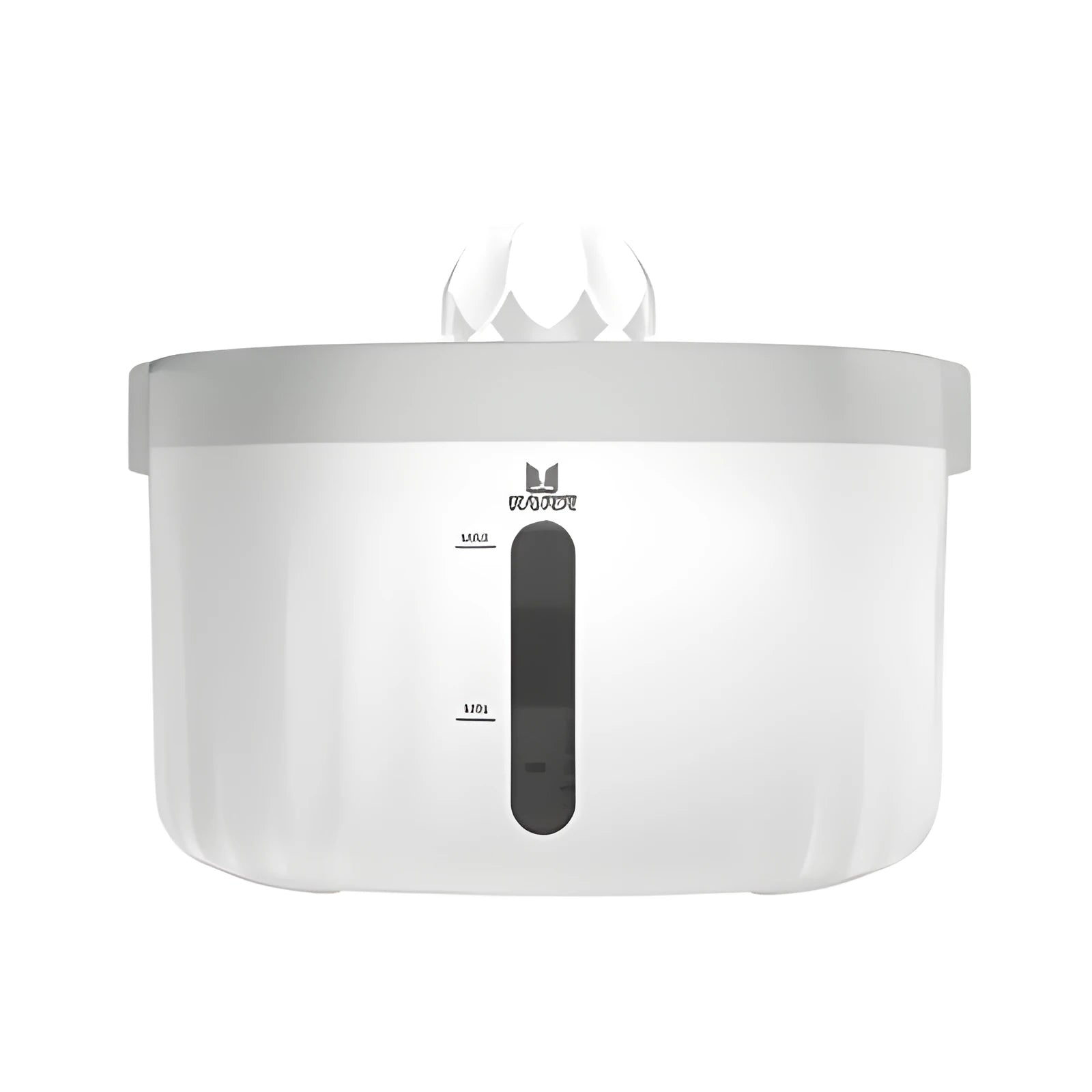 White automatic circulating water dispenser for pets with 2L capacity and removable filter
