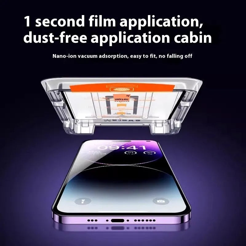 Tempered glass 4K HD anti-peep screen protector for iPhone 16 Pro Max 6.9 inch in dust-free packaging box
