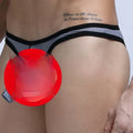 Ice Silk fabric men's briefs in army green, shown flat, with size and colour tags visible.