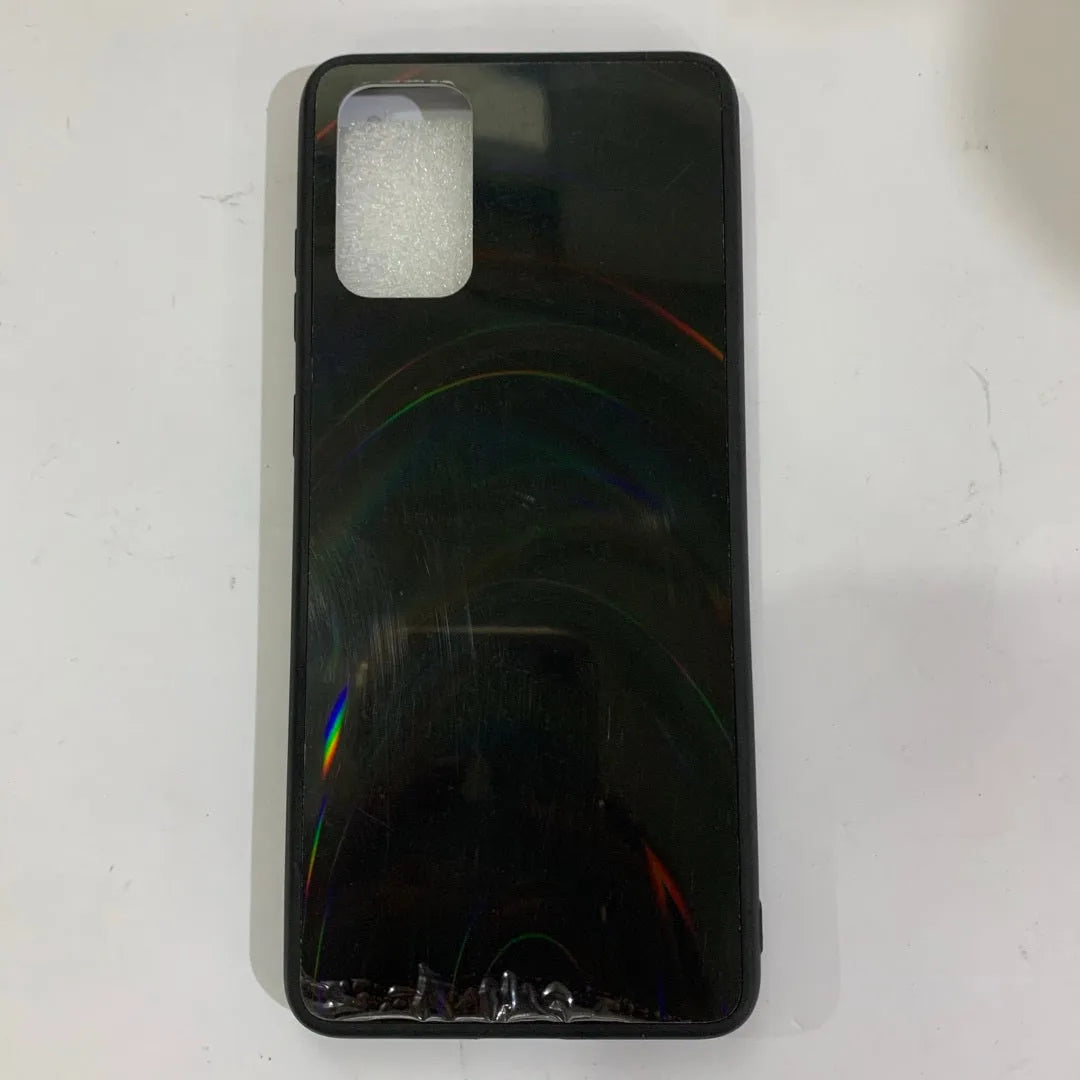 A 3D rainbow glitter gradient back cover case for a smartphone, showing its full-coverage design and sparkling finish.