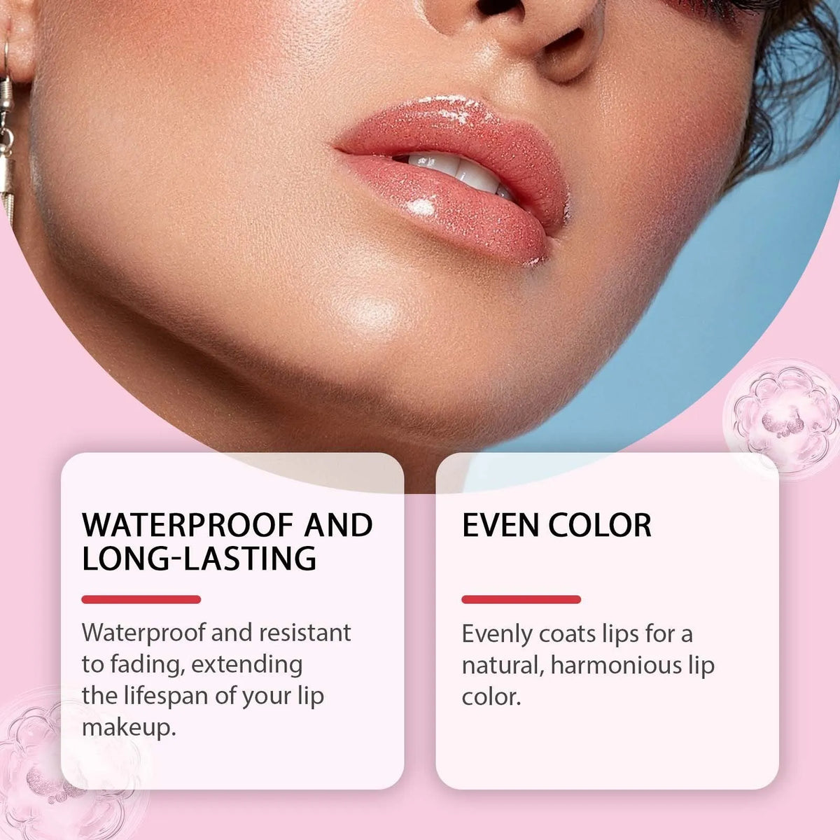 Moisturising glossy lip gloss 4ml bright plum portable lip makeup tube 1.68x11.2cm