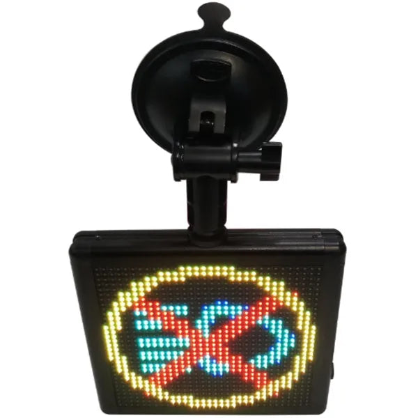 Car LED expression light square emoticon screen full colour 128x128mm black ABS shell