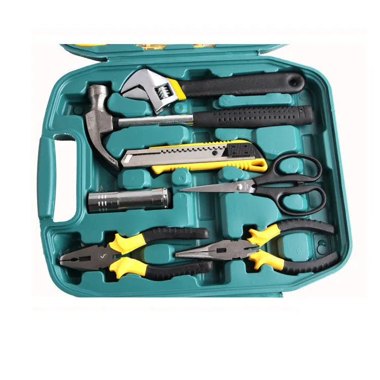 27-piece car emergency tool kit in case with malleable iron tools for vehicle and home maintenance