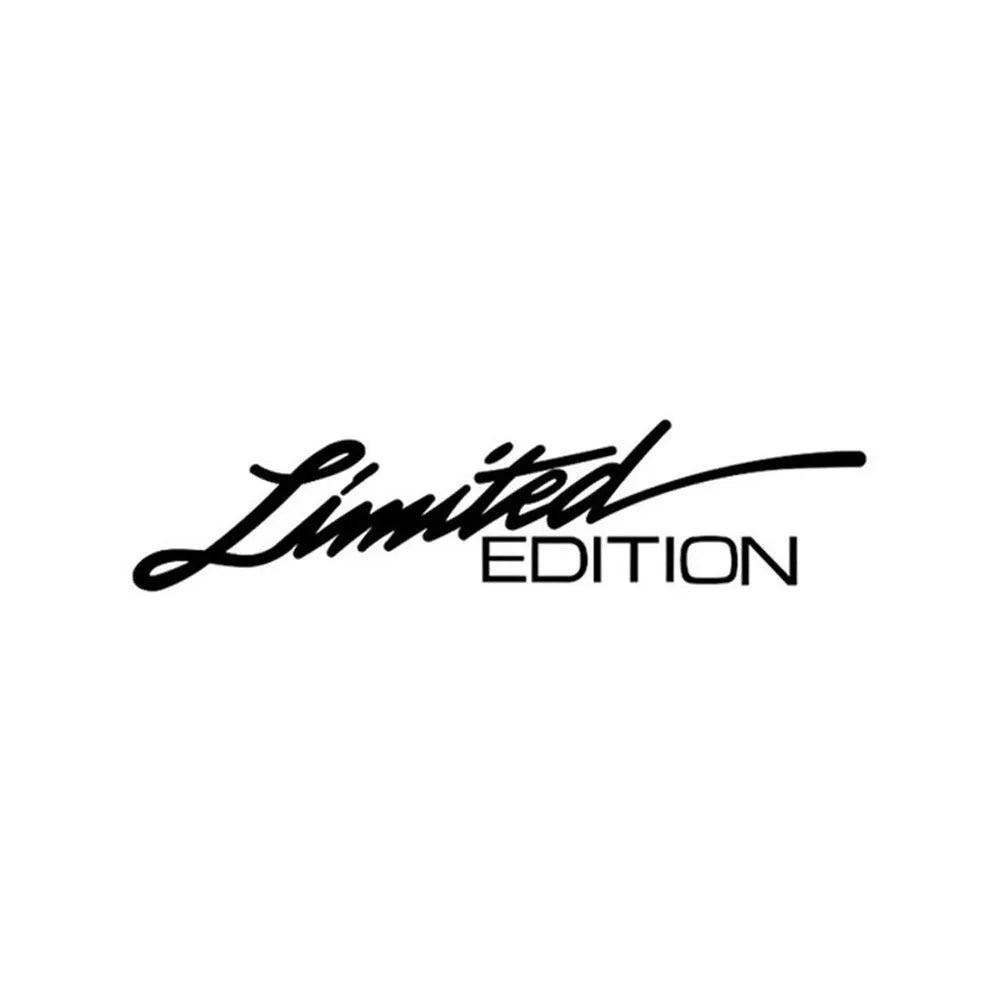Reflective plastic bumper sticker with English text, shown in black, white, and colourful options.