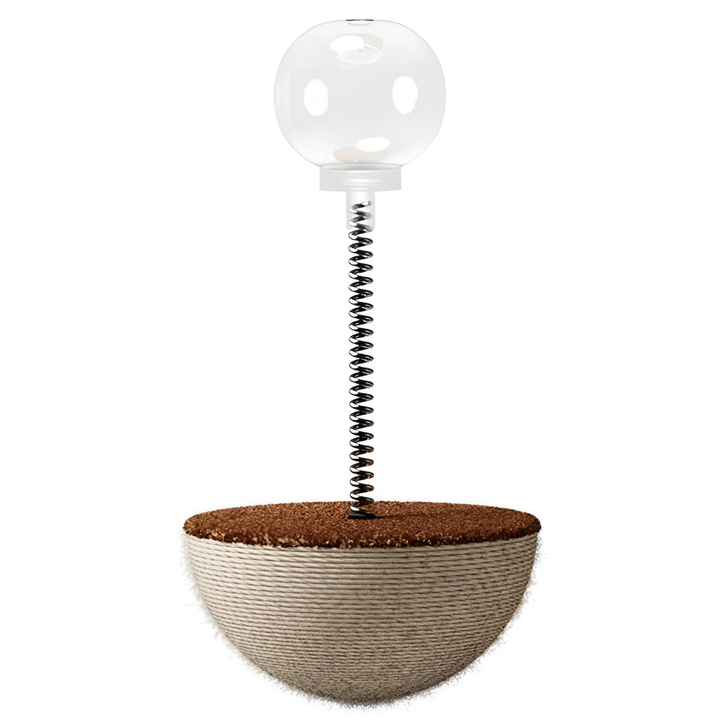 Auto-balancing cat interactive feeder toy with slow feeding function