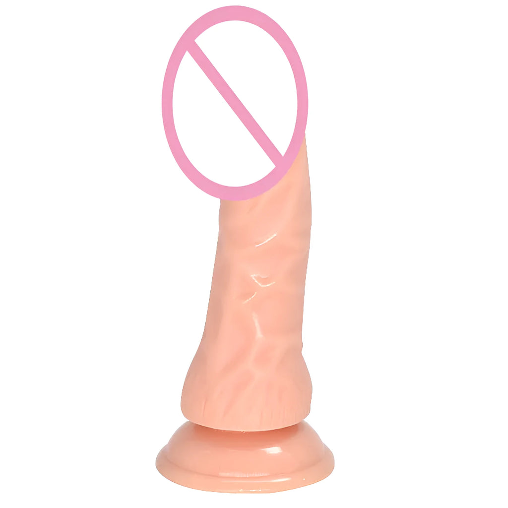 Skin colour bullet-shaped butt plug measuring 17.5cm in length on a neutral background.