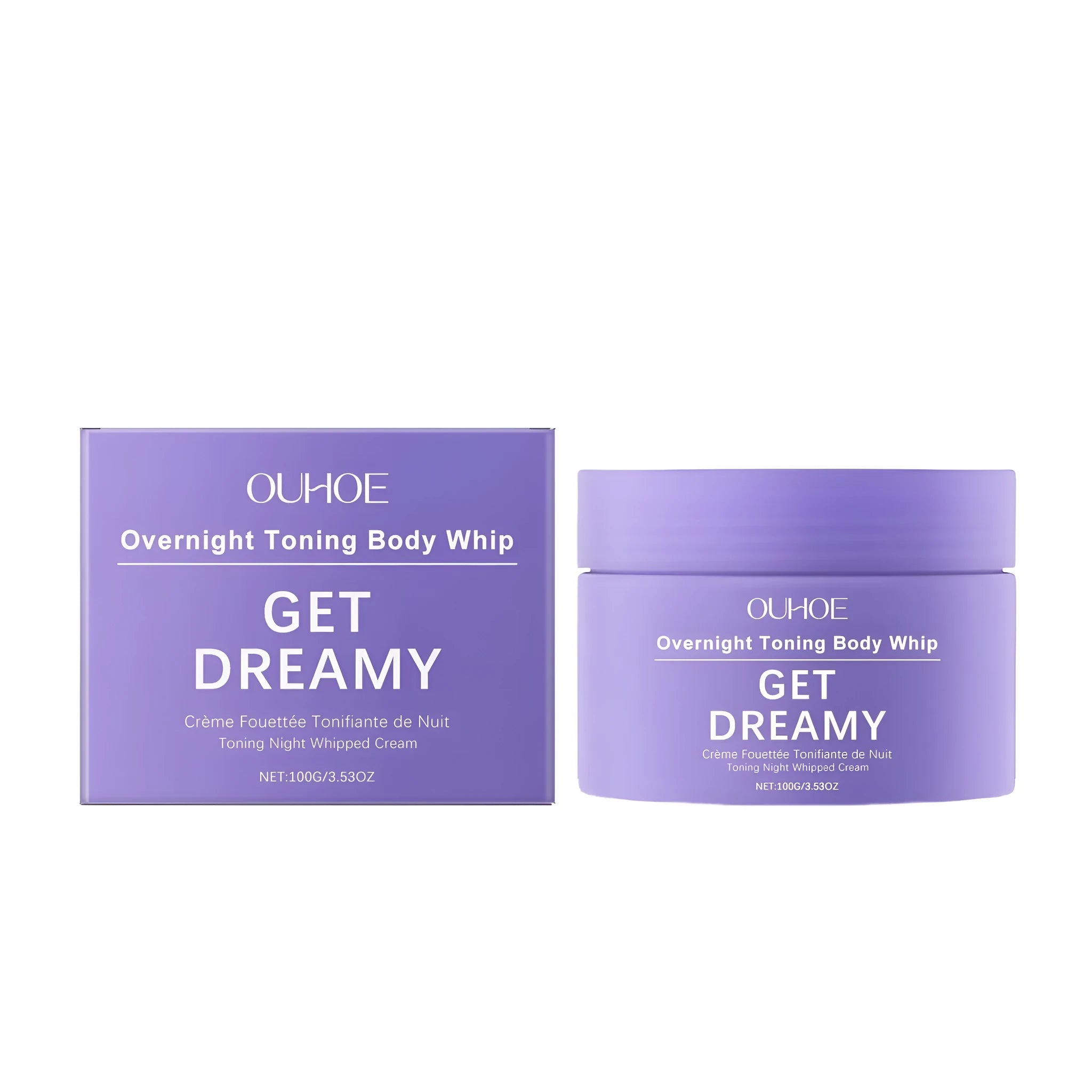 A 100g jar of body firming cream with glycerin and drunken eggplant root extract.