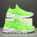 Men's mesh low top casual shoes with cross shoulder straps in fluorescent colours