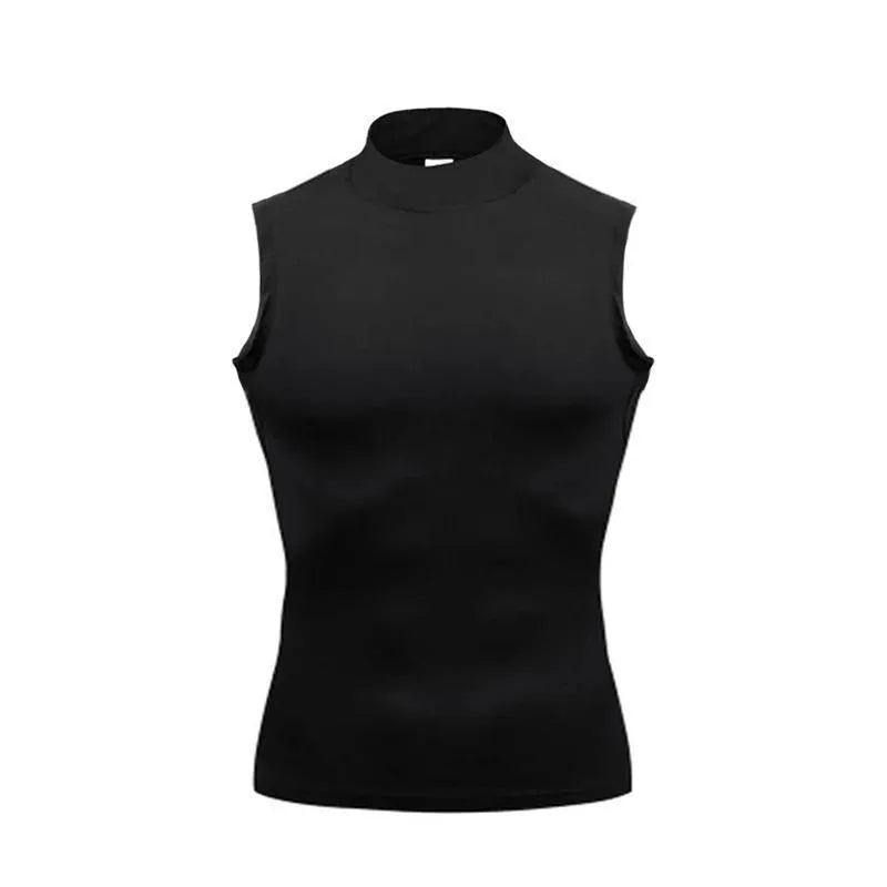 Striped corduroy men's vest in black, loose fit, shown on hanger with visible texture and button front