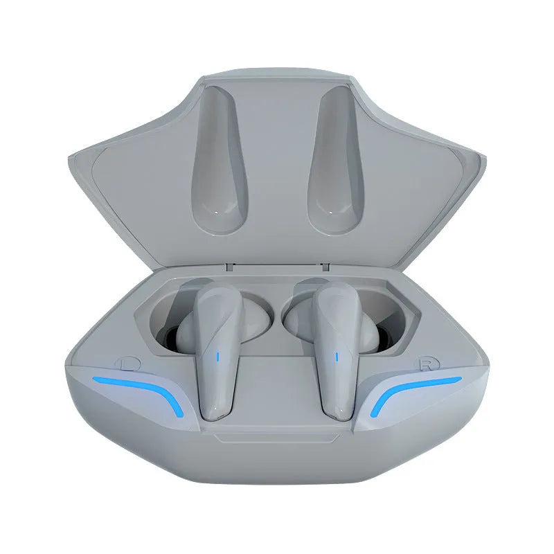 Wireless gaming headset and charging cabin in black, grey, white, or yellow colour options.